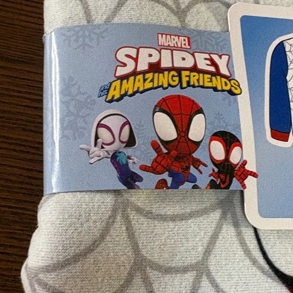 Marvel Spiderman Spidey Amazing Friends PJ Set Boys 18M Blue NEW Flannel Pajamas